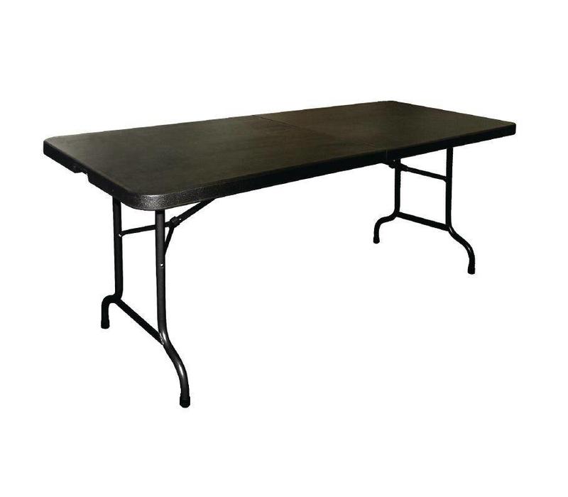 Rechteckiger Klapptisch mit eingebauten Griffen | Schwarz | 735(h)x1830