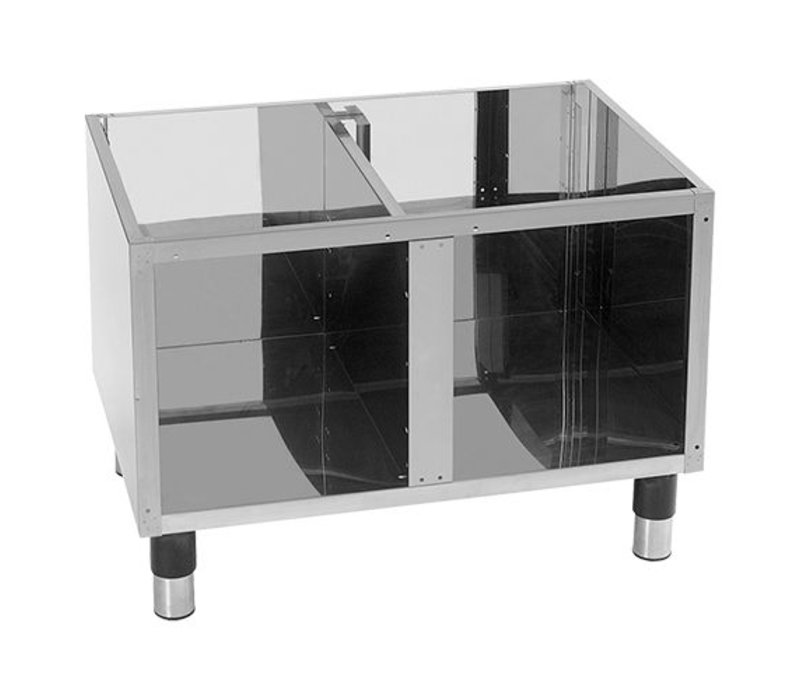 Unterschrank | Edelstahl | Zwischenboden | 57(h)x54x80cm