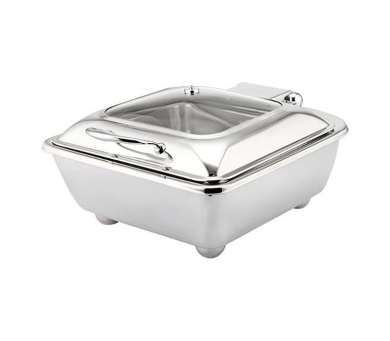 Chafing Dish Viereckig | Behälter und Deckel | Edelstahl | 40x40cm