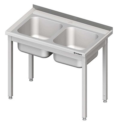 Edelstahl Spültische 2 Waschbecken