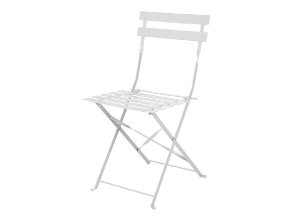 Klappbare Terrassenstühle | 2 Stück | Sitzhöhe: 44cm | Stahl | Erhältl