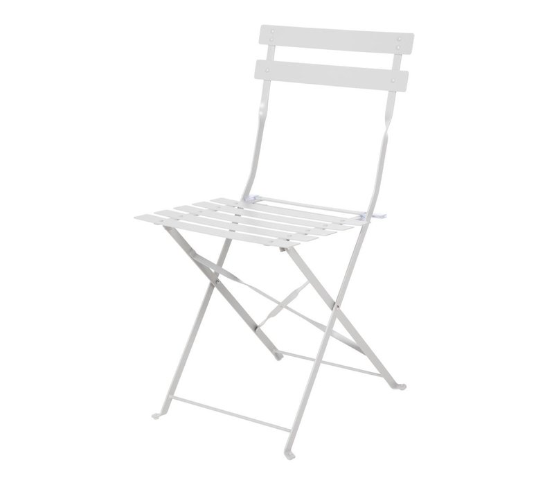 Klappbare Terrassenstühle | 2 Stück | Sitzhöhe: 44cm | Stahl | Erhältl