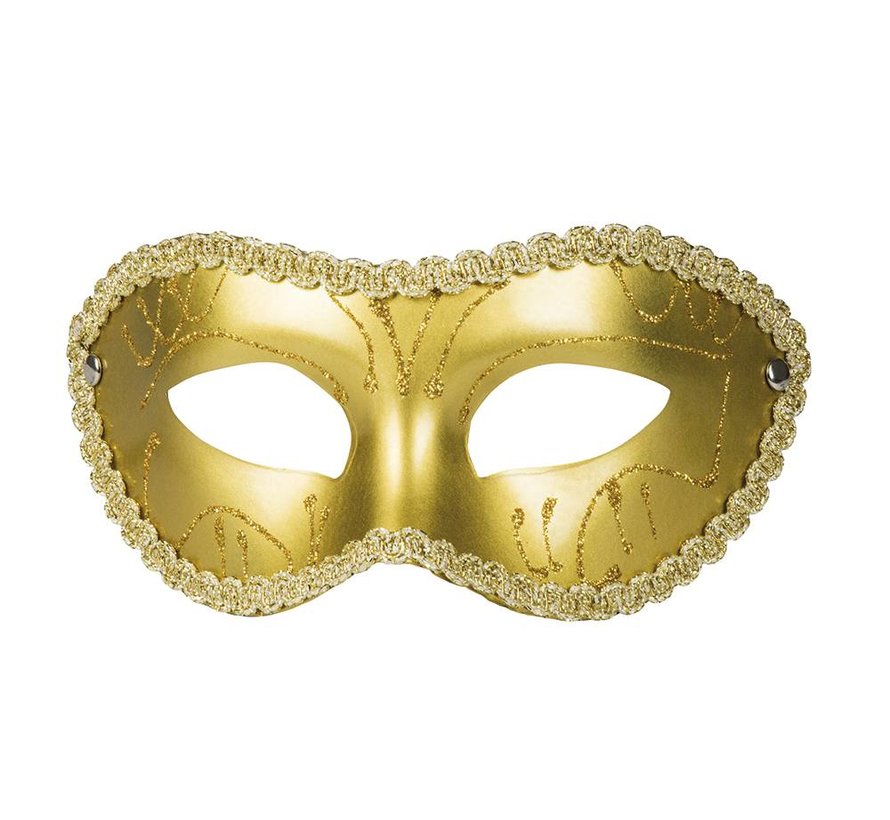 Oogmasker Gabriella goudkleurig