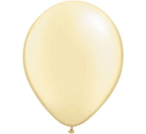 100 st Grote Ivoor metallic ballonnen