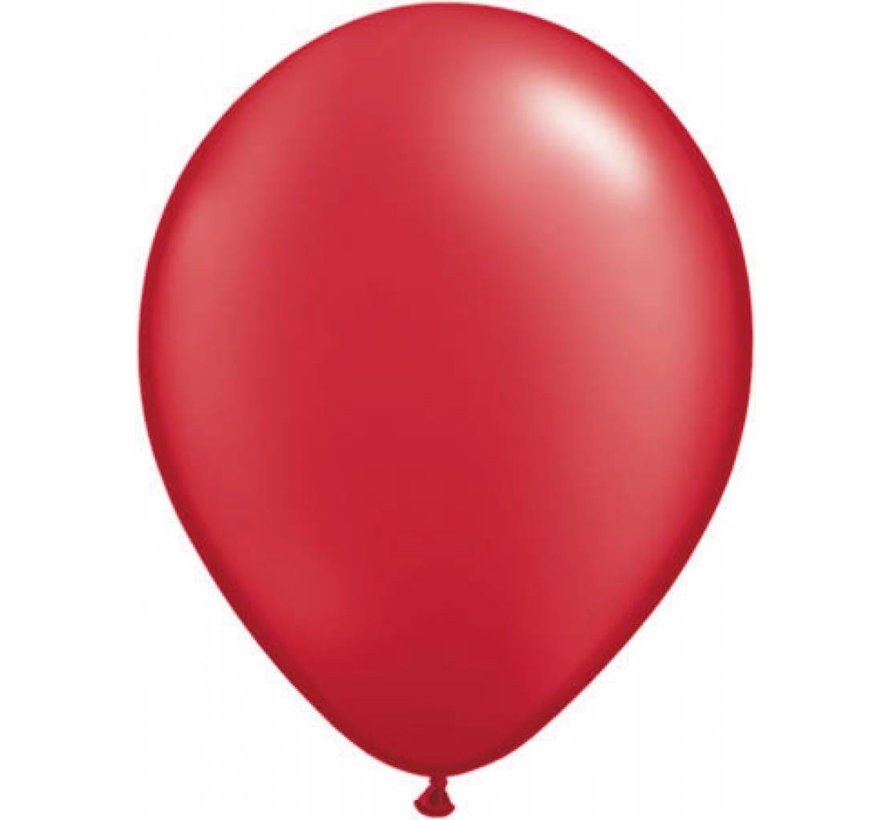 100 st Grote rode metallic ballonnen