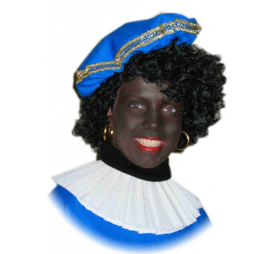 Zwarte piet kraag wit papier