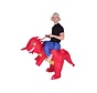 Opblaasbare rode dinosaurus kostuum