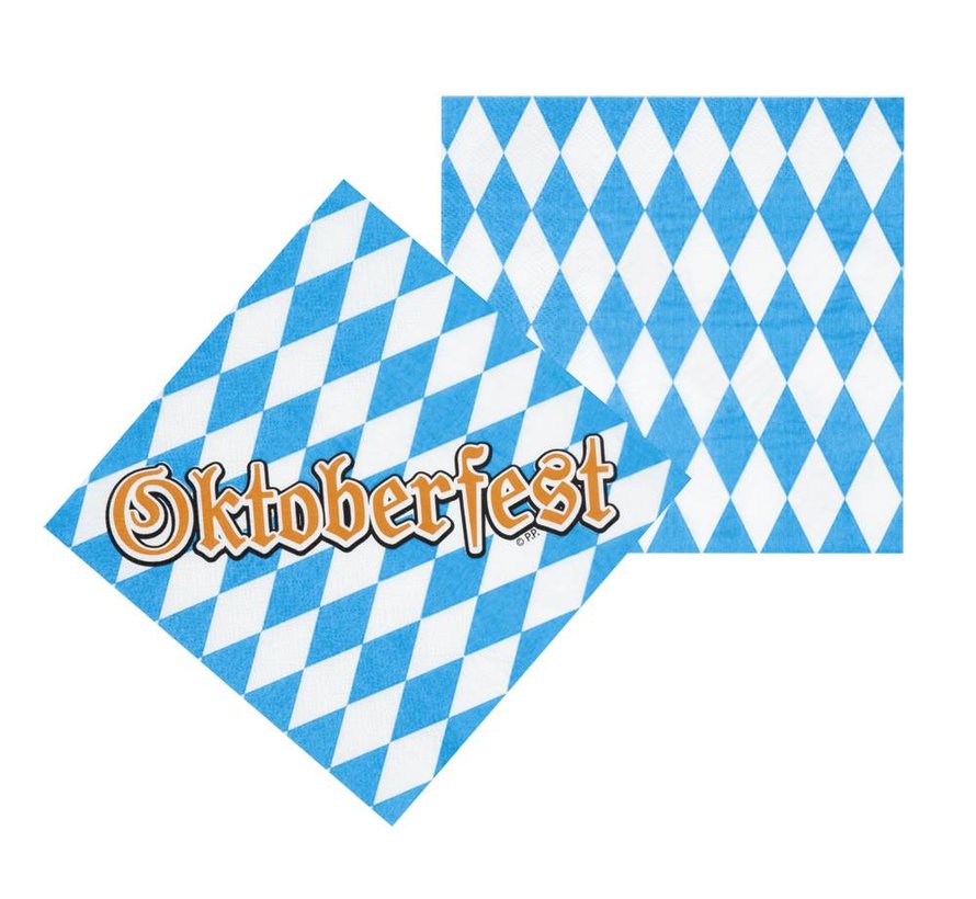 Oktoberfest servetten geruit