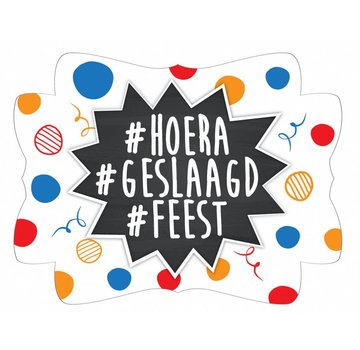 Deurbord Hoera Geslaagd Feest