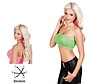 Strapless topje neon groen 