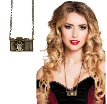 Steampunk camera ketting