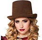 Dames  steampunk hoed bruin