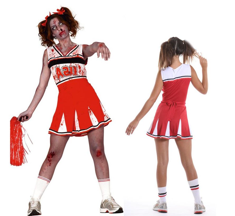 Zombie cheerleader kostuum Halloween