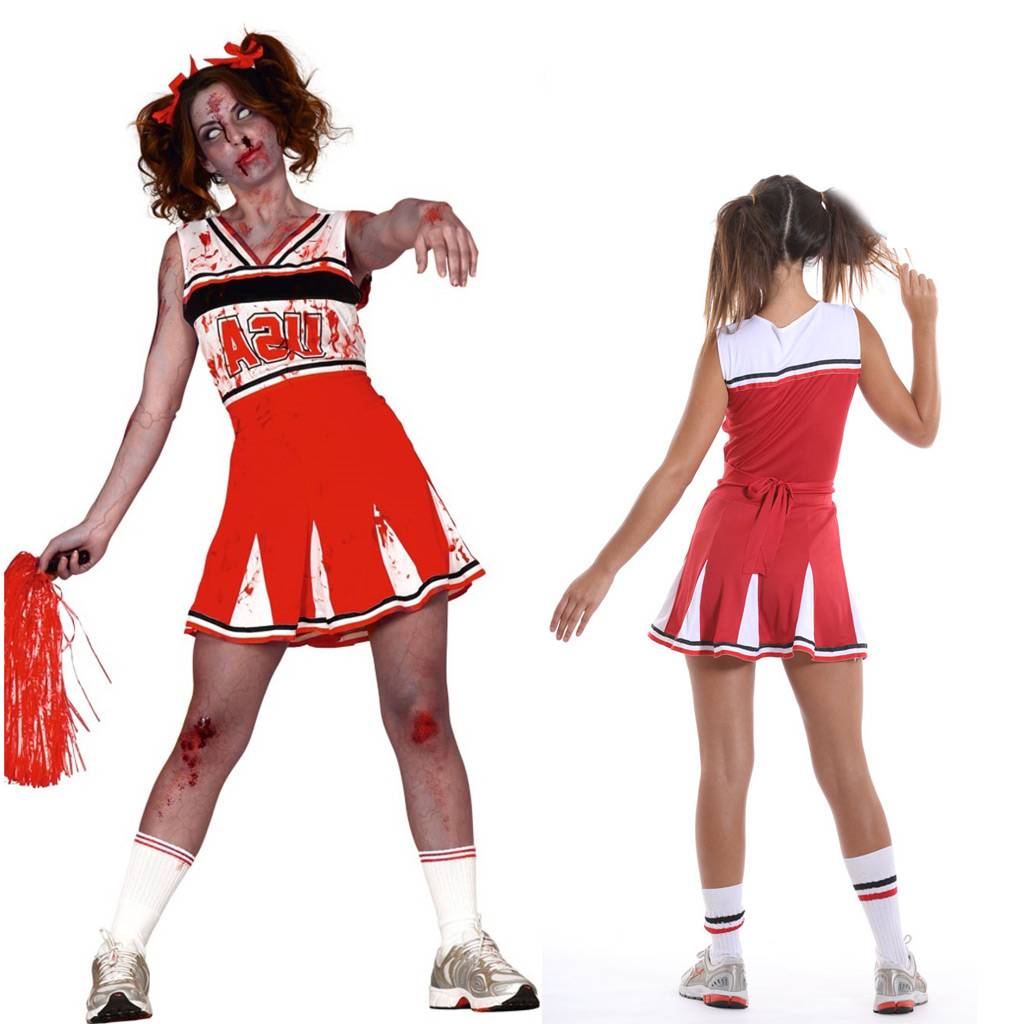 Zombie cheerleader Halloween -