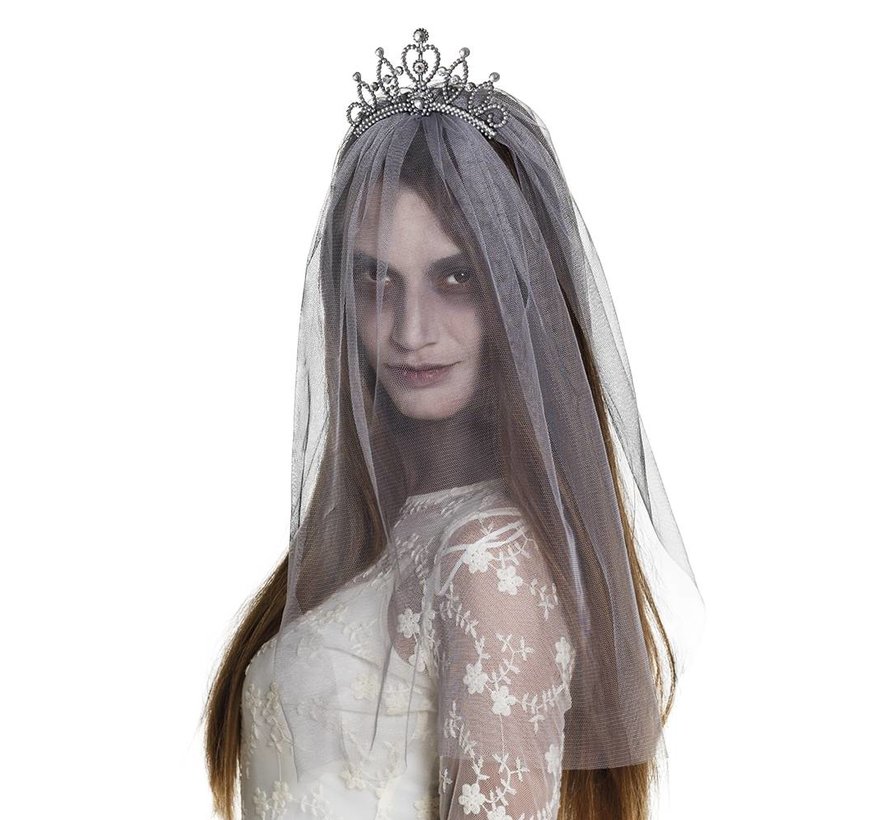 Goedkope zombie bruidssluier diadeem