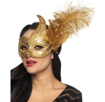 Venetiaanse masker goudkleurig