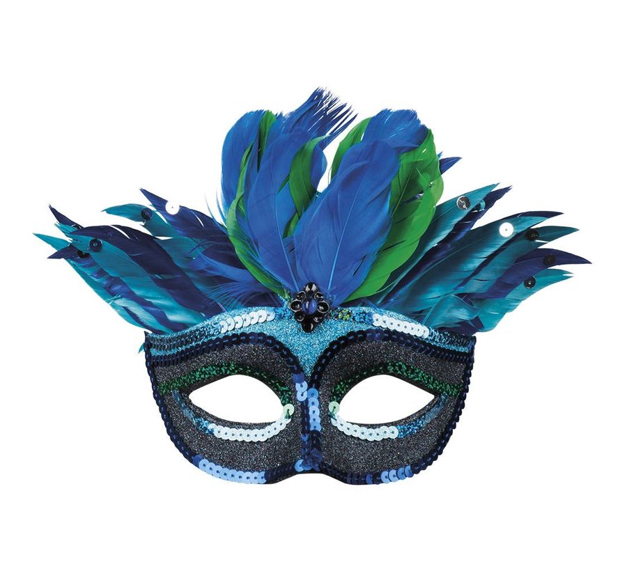 Dames Venetiaanse oogmasker Azure