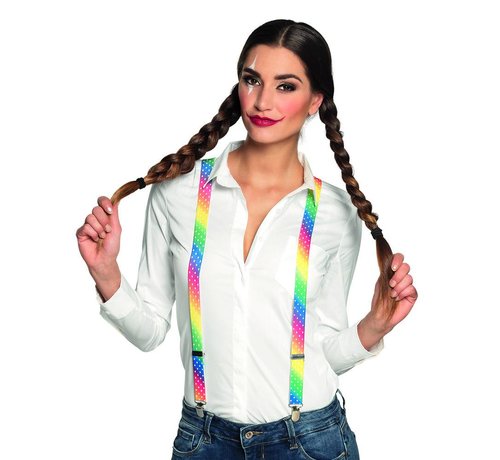 Clown Bretels Regenboog kleuren