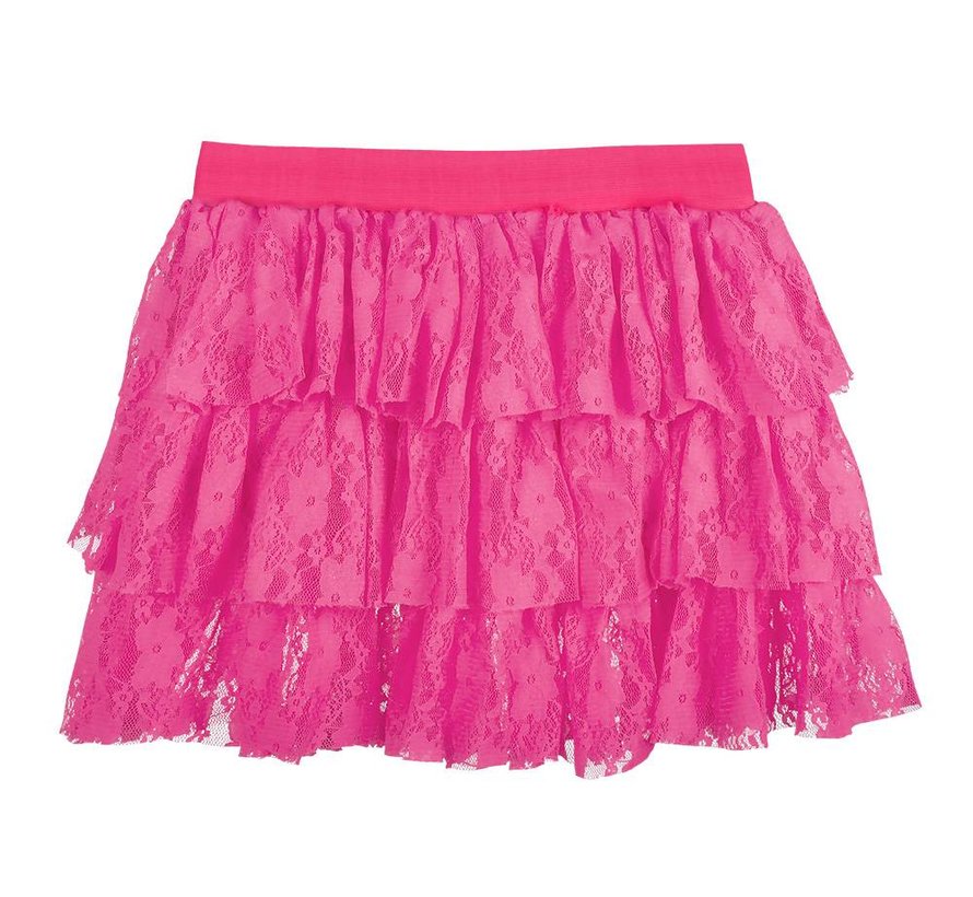 Neon roze Minirokje Lace