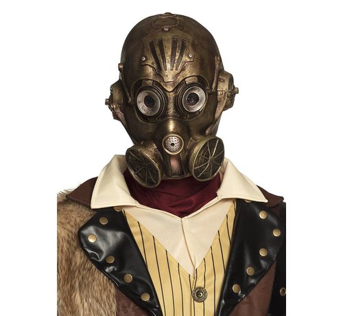 Latex gasmasker steampunk brons