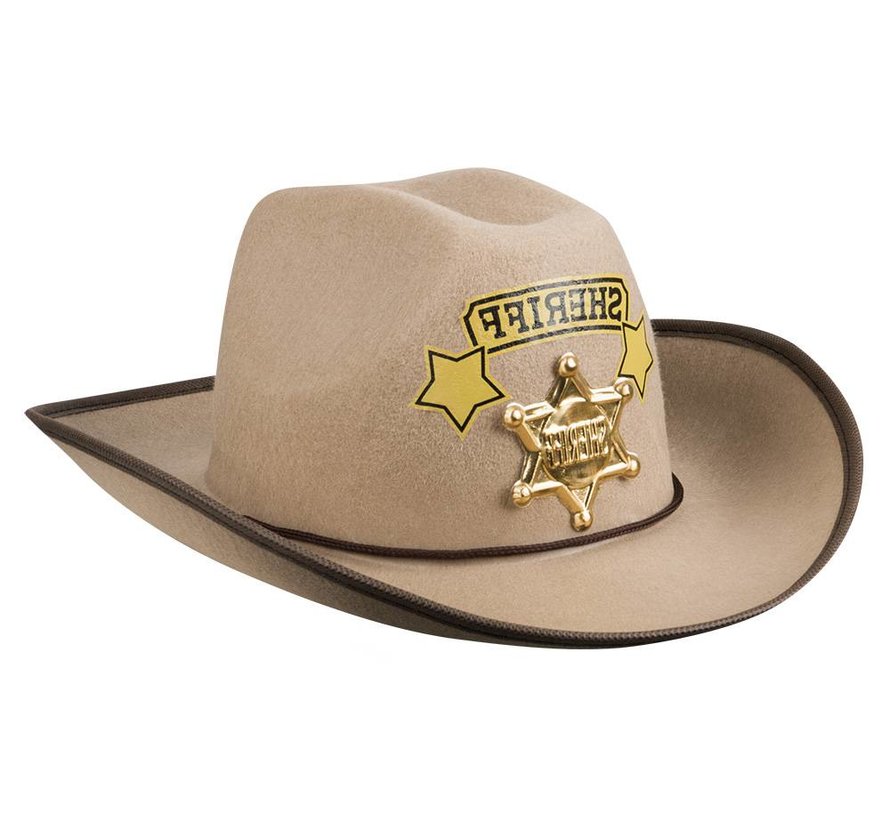 Kinderhoed sheriff beige kopen