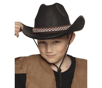 Hoed Cowboy junior zwart