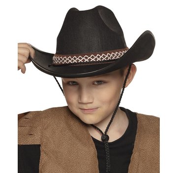 Hoed Cowboy junior zwart