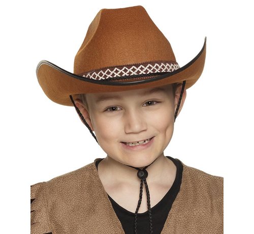 Hoed Cowboy junior bruin