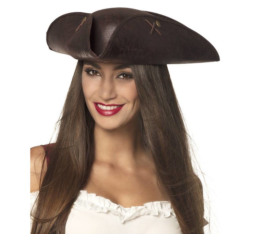 Dames kapitein hoed bruin