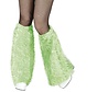 Lime groen beenwarmers pluche