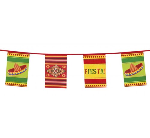 Vlaggenlijn Mexicaanse Fiesta Vierkant (10m.)