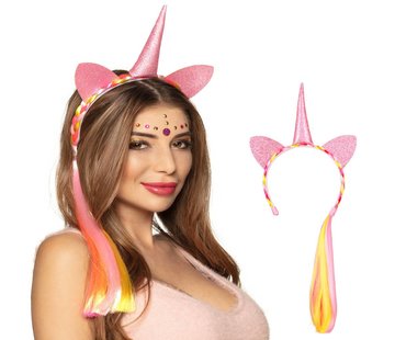 Tiara unicorn met haar