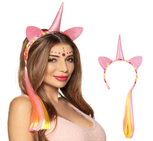 Tiara unicorn met haar