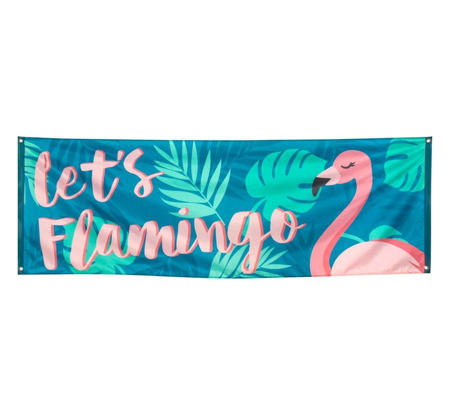 Polyester flamingo banner