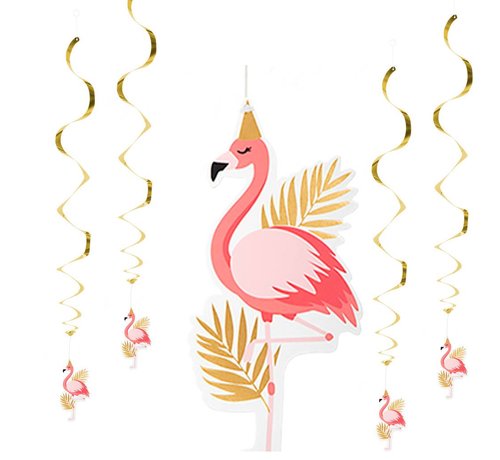 Flamingo Decoratie spiraal