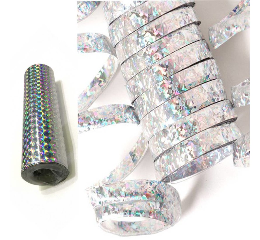 Zilver kleurige holografische glitter Serpentine