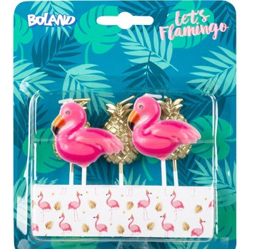 Flamingo/ananas kaarsjes