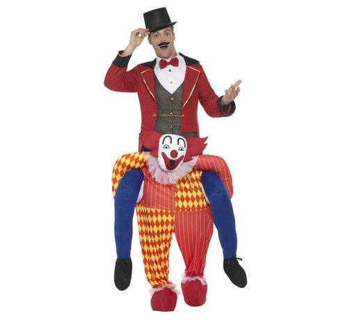 Gedragen door clown kostuum