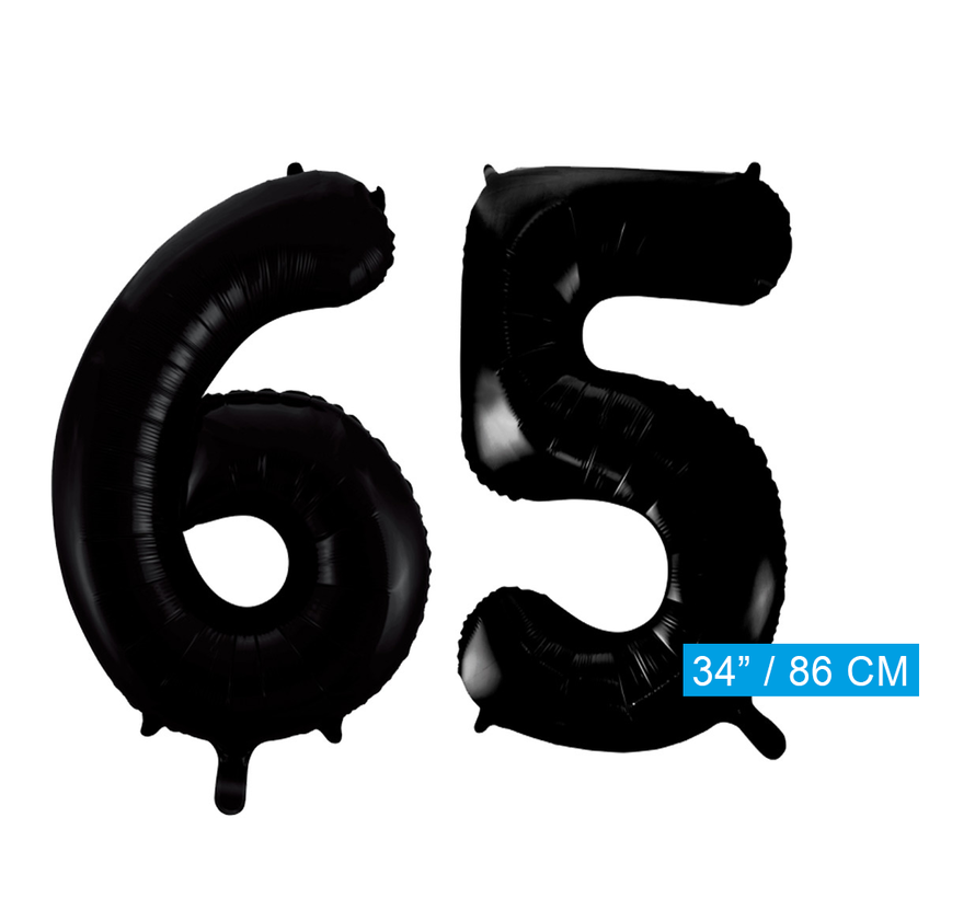 Folie zwarte cijfers 65