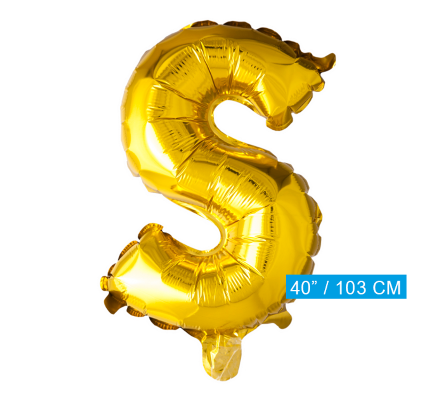 Gouden letters ballon S