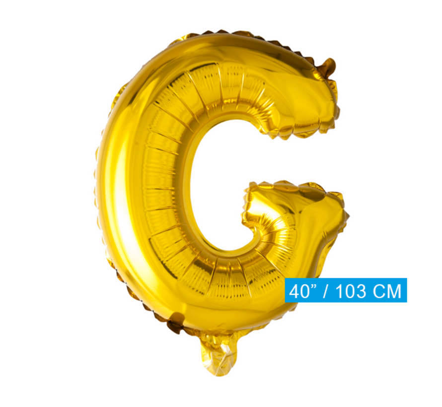 Letter G folie ballon goud