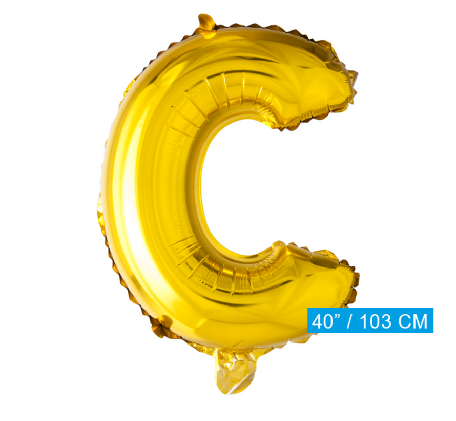 Letter C folie ballon goud