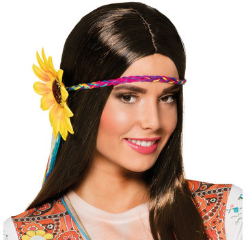 Hippie Pruik met Zonnebloem Haarband