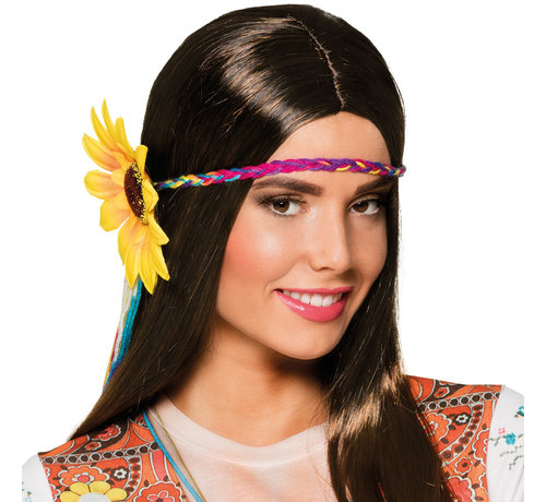 Hippie Pruik met Zonnebloem Haarband