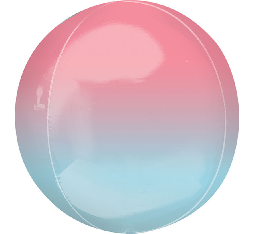 Orbz Ombré Roze / blauwe folie ballon