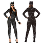 zwarte Catwoman jumpsuit kostuum