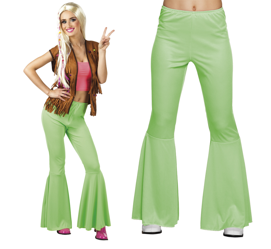 Stretch disco broek groen