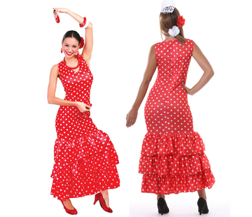 Rode flamenco jurk