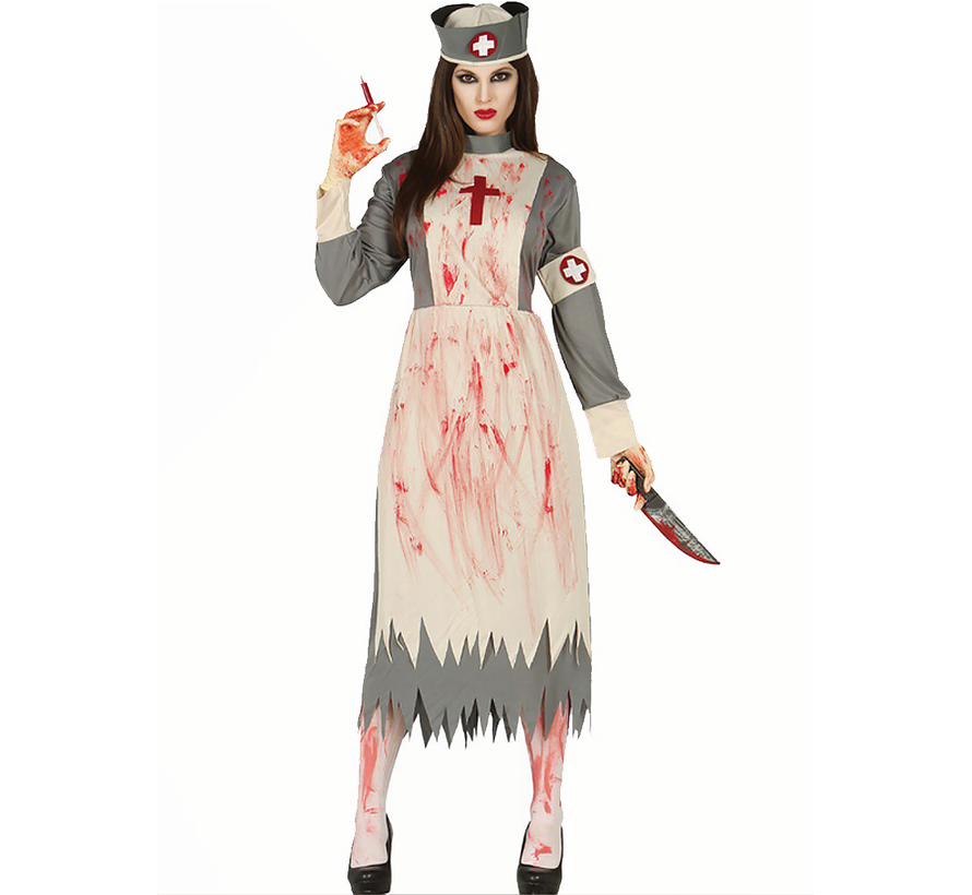 Nostalgisch zombie zuster kostuum
