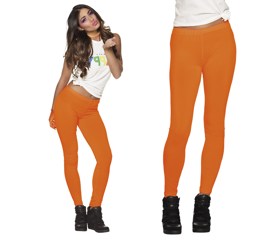 Neon oranje legging Dames